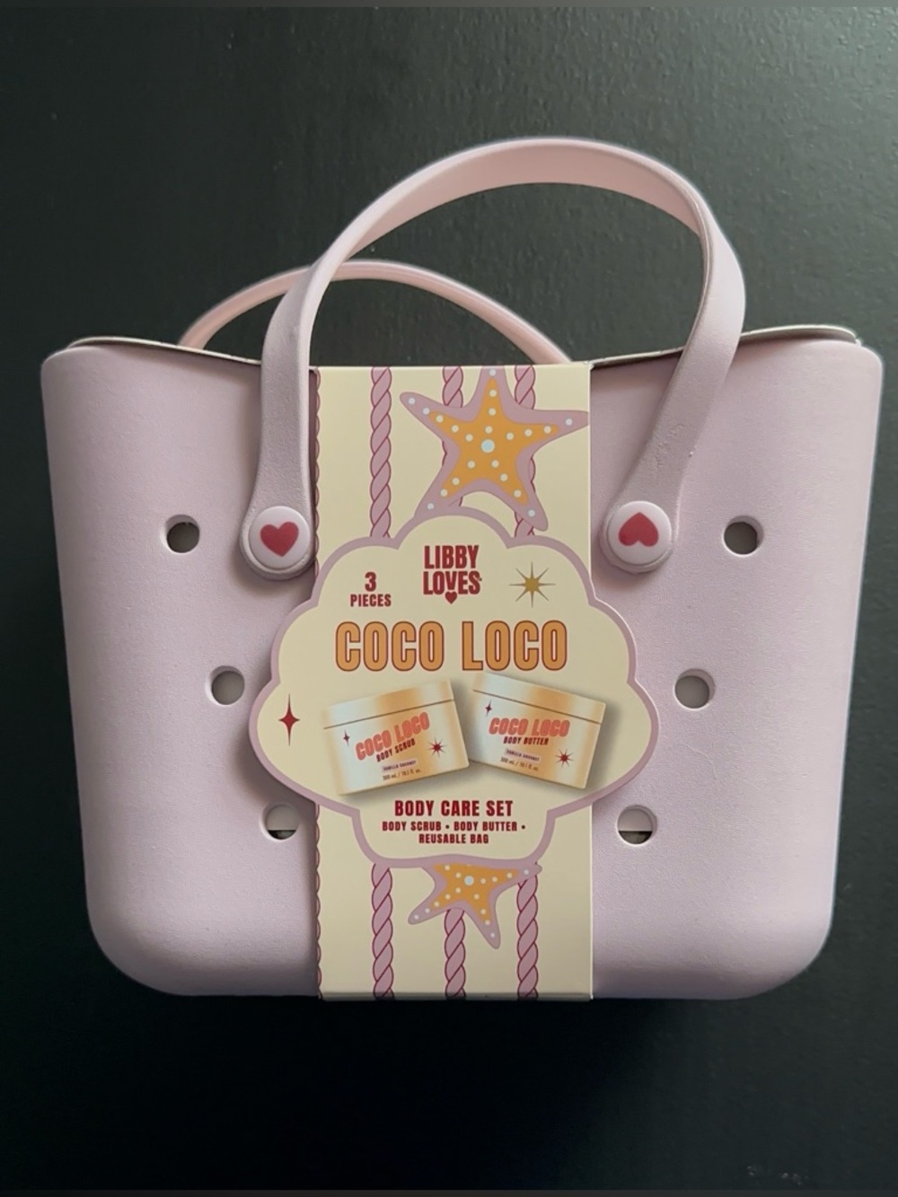 Libby Loves Coco Loco Pink Body Care Set Bag